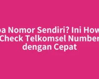 Lupa Nomor Sendiri? Ini How To Check Telkomsel Number dengan Cepat