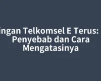 Jaringan Telkomsel E Terus: Cek Penyebab dan Cara Mengatasinya