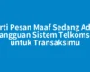 Arti Pesan Maaf Sedang Ada Gangguan Sistem Telkomsel untuk Transaksimu