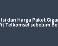 Cek Isi dan Harga Paket Gigamax Fit Telkomsel sebelum Beli