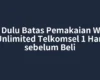 Cek Dulu Batas Pemakaian Wajar Unlimited Telkomsel 1 Hari sebelum Beli
